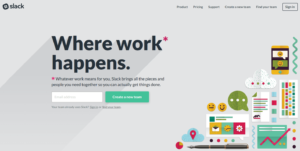 Con la estrategia de copywriting creativo de Slack el ambiente laboral se hace más divertido.