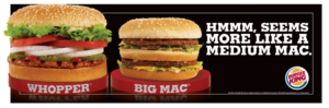 Burguer King apuesta por una estrategia de humor y copywriting para cautivar a sus clientes.