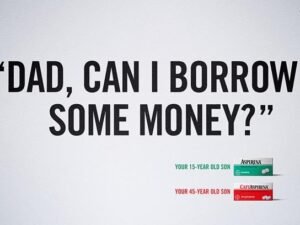 Ejemplo de copywriting con humor de la marca Bayer.