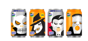 Latas edición Halloween de la marca Fanta