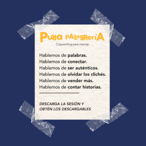 Grabación de Masterclass - Pura palabrería: copywriting para marcas