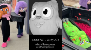 Duolingo se caracteriza por ser una marca real time, ya que siempre se une a las tendencias actuales y genera conversación en tiempo real.