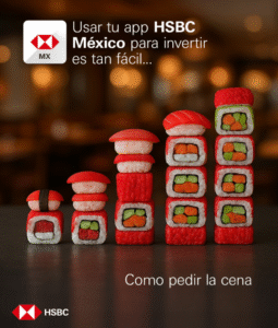 HSBC nos brinda una comunicación clara y directa, con un copywriting sencillo.